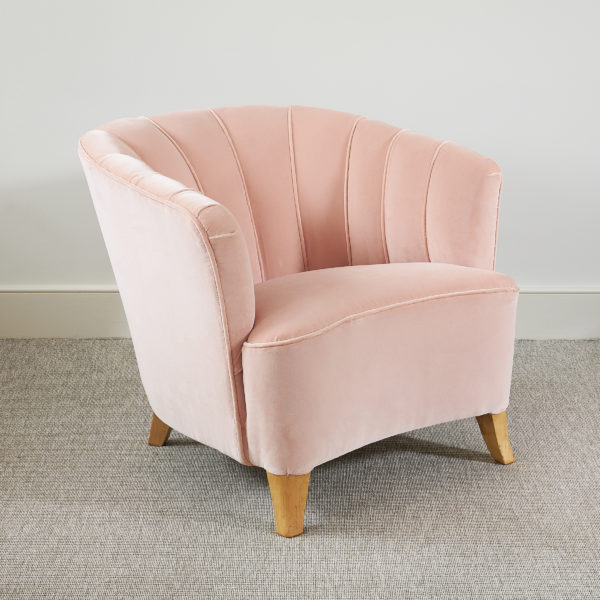 Swedish upholstered lounge chair, probably by Otto Schulz