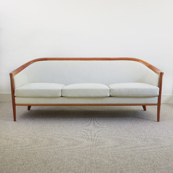 Swedish teak ‘Aristokrat’ upholstered sofa by Bertil Fridhagen