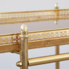 Lacquered brass two-tier drinks trolley