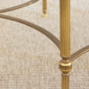 French lacquered brass circular coffee table