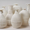 Blanc de Chine pierced basketwork porcelain vessels