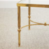 Pair of French lacquered brass square occasional tables