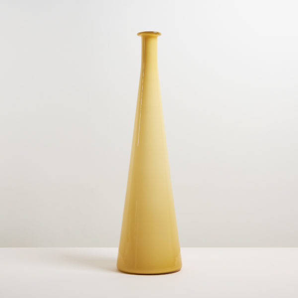Italian murano yellow opaque glass vase
