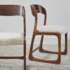 Set of four French rosewood ‘Traineau’ or sledge dining chairs by Emile and Walter Baumann