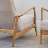 Pair of Italian ash lounge chairs, model ‘829’, designed by Gio Ponti for the Hotel Parco Dei Principi, Sorrento