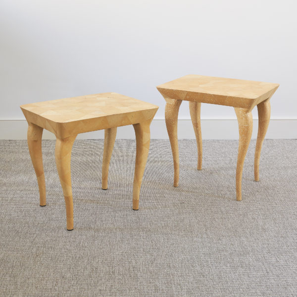 Two French tessellated side tables by R & Y Augousti