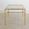 Nest of Three French Bamboo Design Brass Coffee Tables