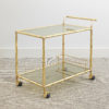 French bamboo design two-tier brass drinks trolley