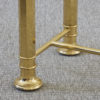 Brass and glass mounted console table, probably Italian