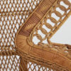 French rattan ‘Emmanuelle’ peacock armchair probably by Kok Maison