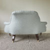 Victorian buttoned-down Serpentine Mahogany sofa