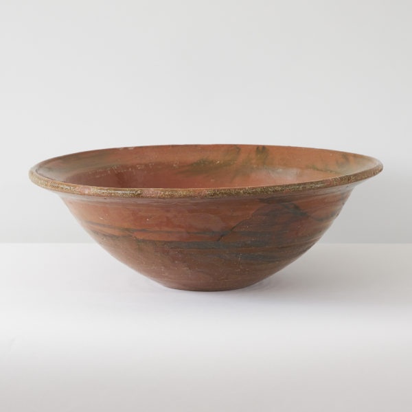 French slipware terracotta blood-letting bowl, 19th Century