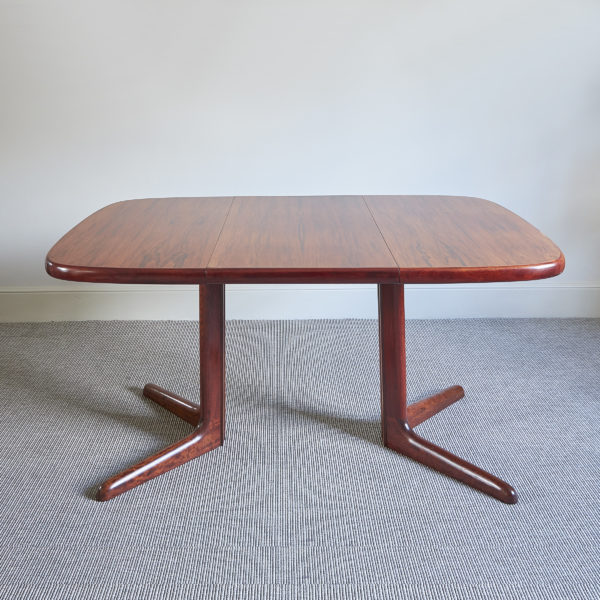 Danish Mid Century rosewood extending dining table by Skovby for eight