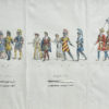 Rare Italian hand-coloured lithographic frieze depicting the Neapolitan nobility in costume by Antonio Nicolini