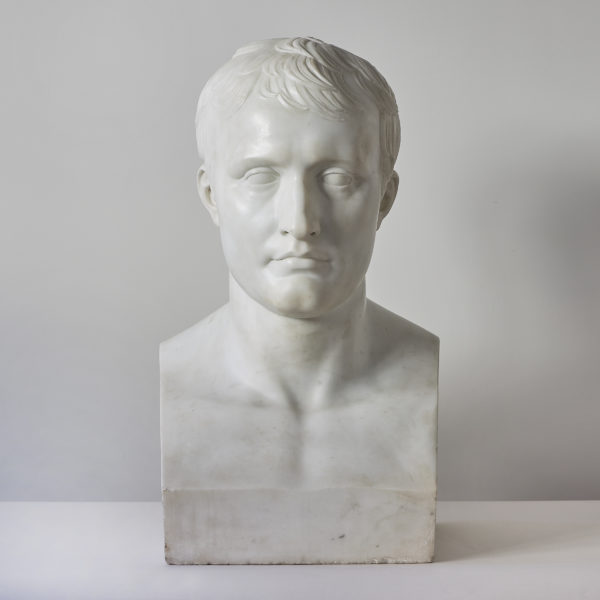 Fine Italian marble portrait bust of Napoleon Bonaparte I, after a model by Antoine-Denis Chaudet