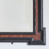 Dutch ebonised and burr wood geometric design mirror
