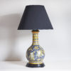 Italian maiolica ‘Castel Durante’ style pottery vase converted into a lamp, probably Cantagalli