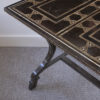 Interesting bone inlaid and ebony veneered table with late 16th Century Indo-Portuguese panels