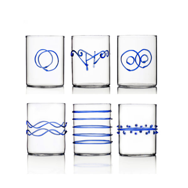 Ichendorf, Deco Blue, set of 6 glasses