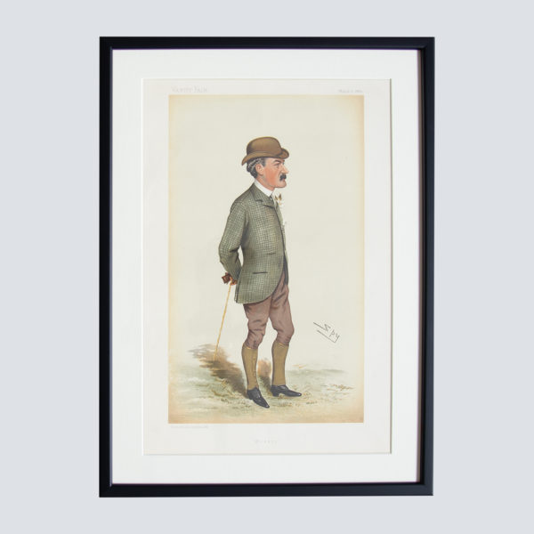 Victorian Vanity Fair Cartoon, 'Horsey', by Spy, dated March 8 1884