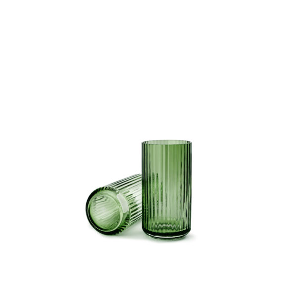 Lyngby Porcelæn, Lyngby vase, green glass, 15cm