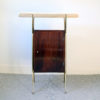 Italian marble-topped, brass-mounted mahogany nautical bar in the style of Gio Ponti, 1950s