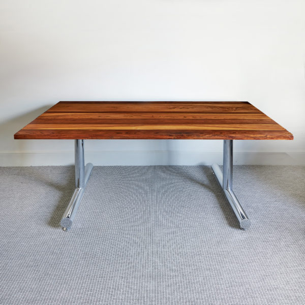 British Rosewood and chrome T.T. table by Tim Bates for Pieff, c. 1976