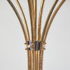 French polished brass ‘lily’ floor lamp, 1950s