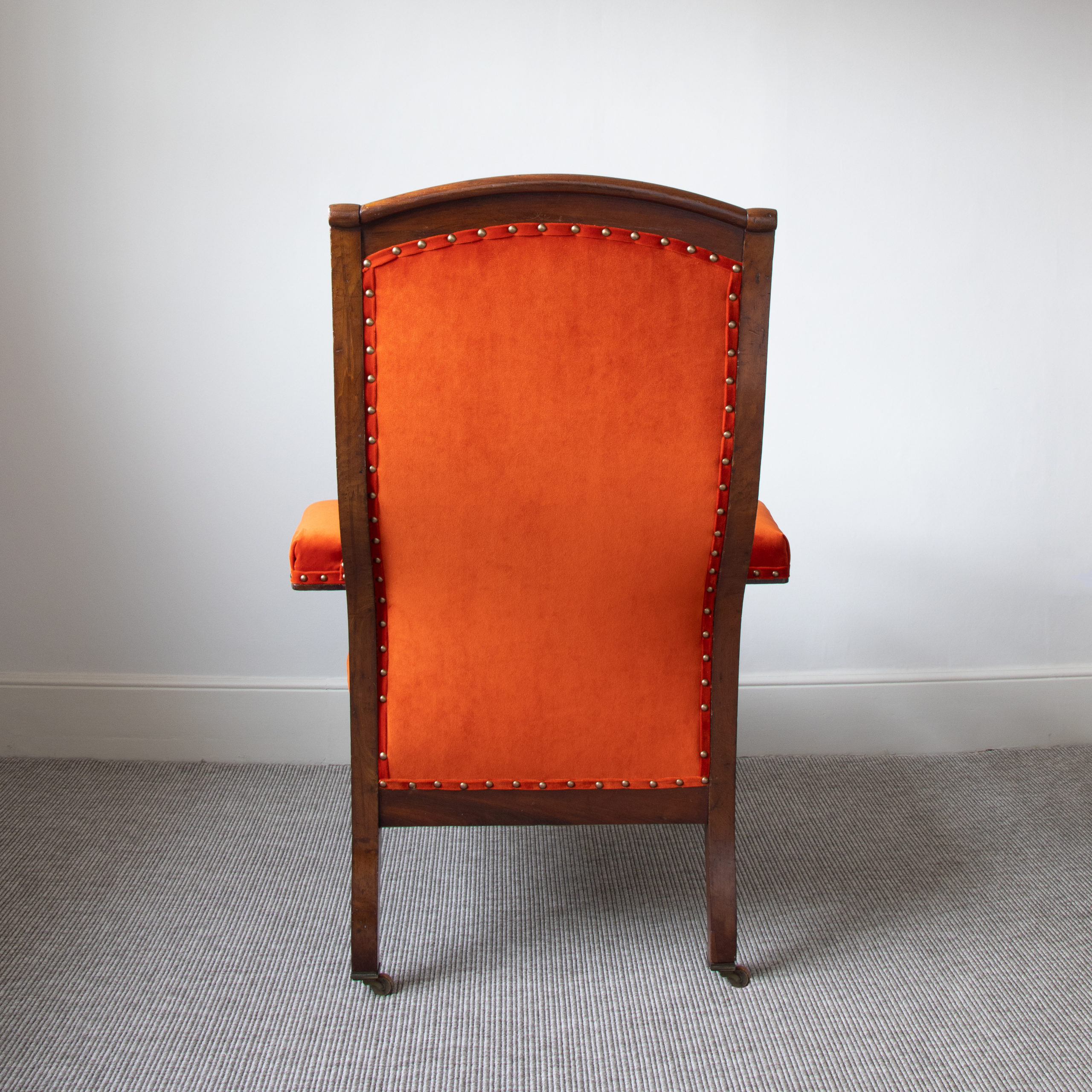 Pr Of Louis Phillipe Mahogany Open Arm Chairs 36 3/4 X 23 Wide X 21 Deep  Auction