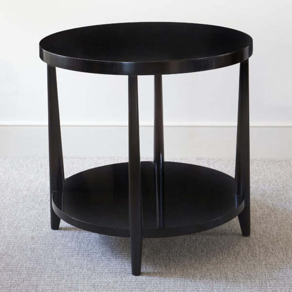 American black lacquered occasional table by John Widdicomb, c. 1950