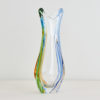 Tall multi-coloured and clear glass vase, probably Swedish, 1960s