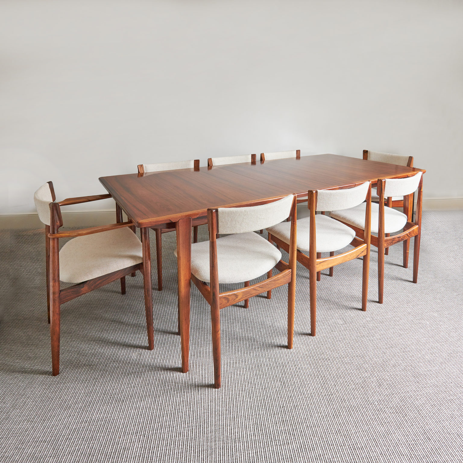Set of eight Danish rosewood ‘Model 39’ dining chairs by Henry ...