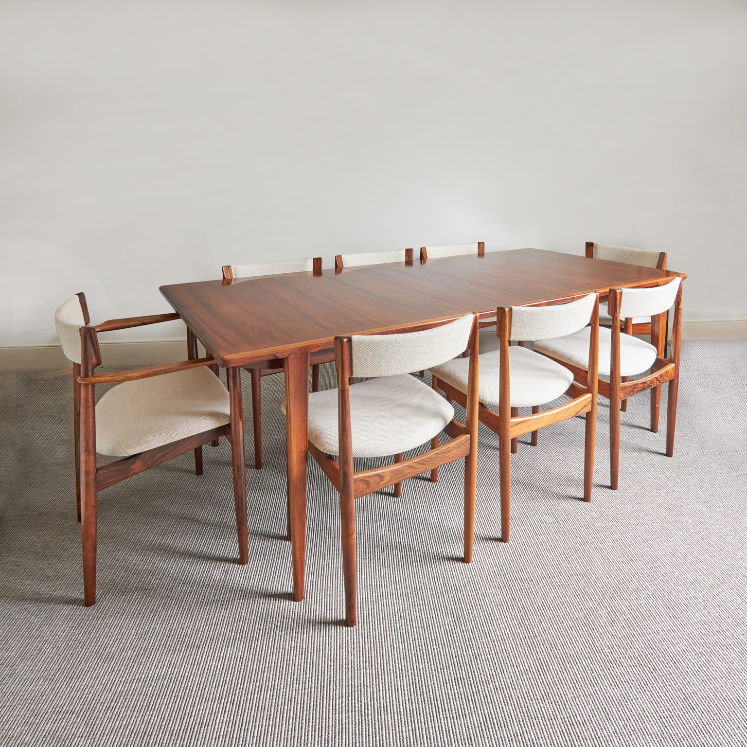Set of eight Danish rosewood ‘Model 39’ dining chairs by Henry