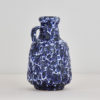 German blue and white fat lava pottery vase by Emons & Sohne, 1960s