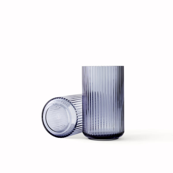 Lyngby Porcelæn, Lyngby vase, blue glass, 25cm