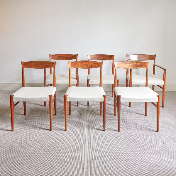 Set of six Danish rosewood dining chairs by Erling Torvits for Sorø Stolefabrik, c. 1964
