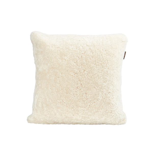 Shepherd of Sweden, square sheepskin cushion, 50 x 50cm, cream