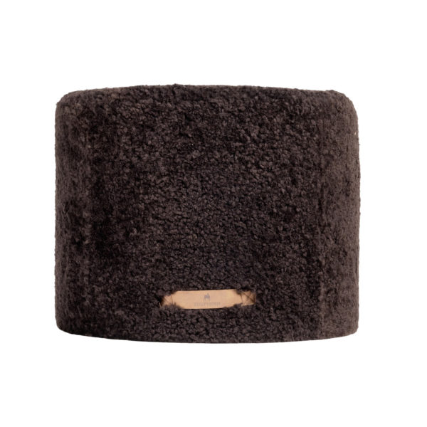 Shepherd of Sweden, round pouffe, 50 x 40cm, dark brown