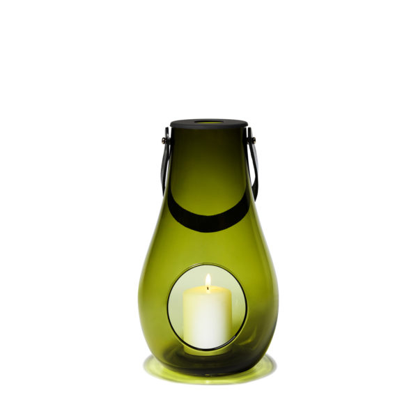 Holmegaard, Design with Light Lantern, Olive Green, 29cm