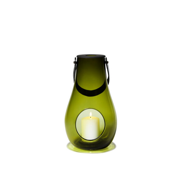 Holmegaard, Design with Light Lantern, Olive Green, 29cm