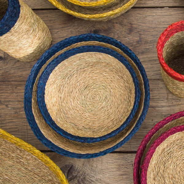 Gone Rural, bread basket, 25cm, indigo