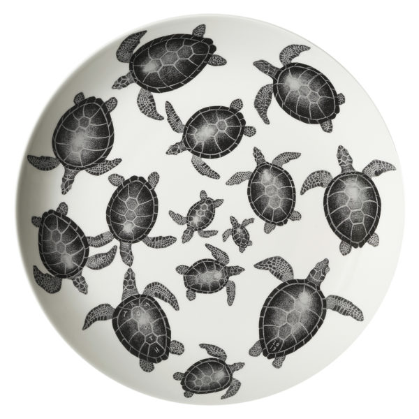 Tom Rooth, large serving plate, turtle traffic