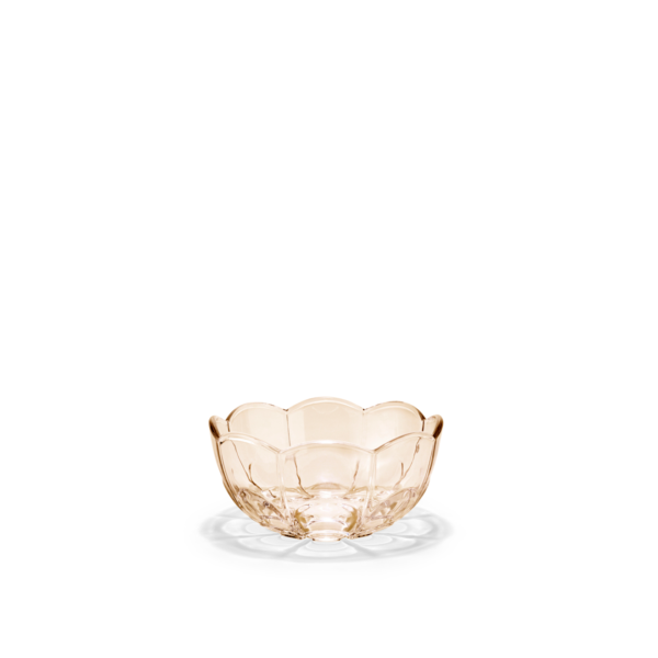 Holmegaard, Lily bowl, 2-piece set, 13cm, toffee rose