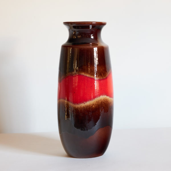 Large West German fat lava pottery vase by Scheurich Keramik, 1970s