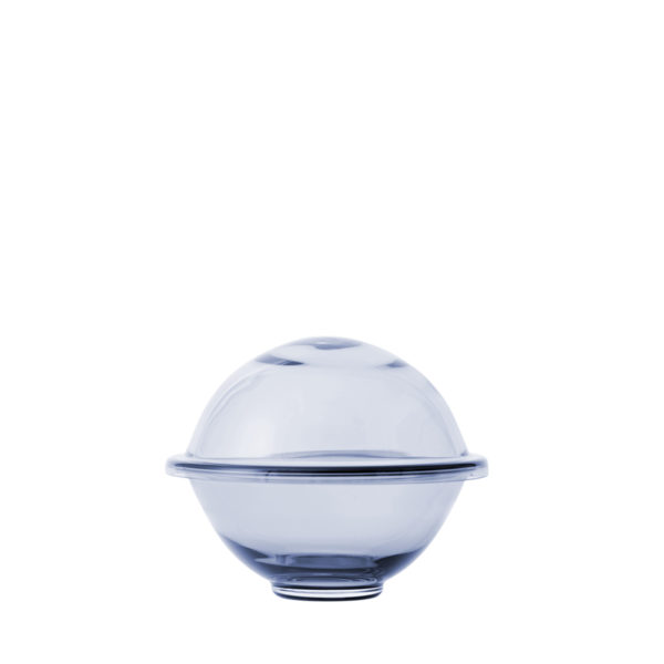 Lyngby Porcelæn, bonbonniere, blue glass, 16cm