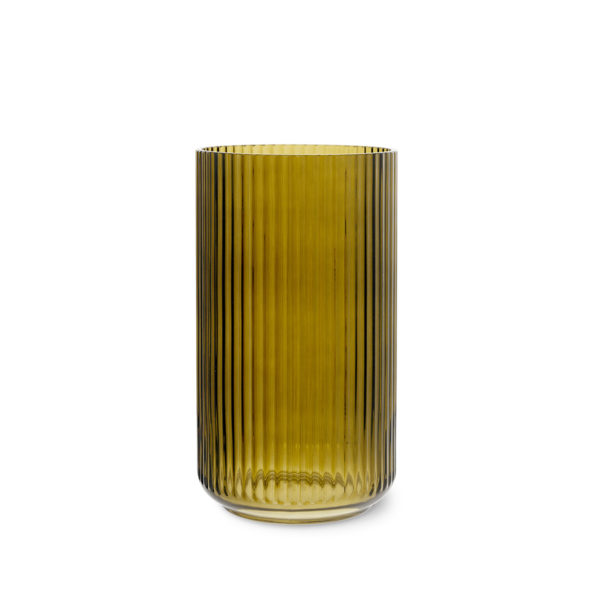 Lyngby Porcelæn, Lyngby vase, olive glass, 31cm