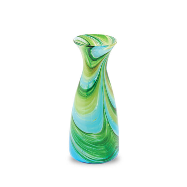 Mdina Glass, carafe, turquoise & green, 24cm