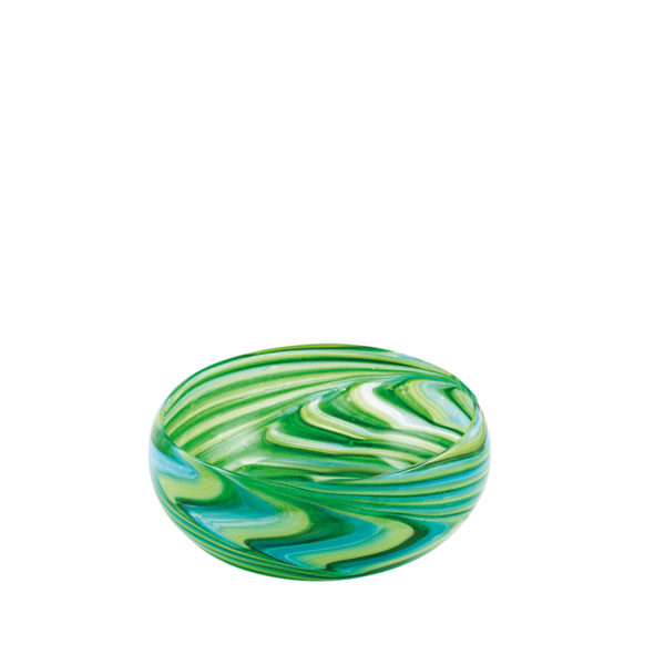 Mdina Glass, large bowl, turquoise & green
