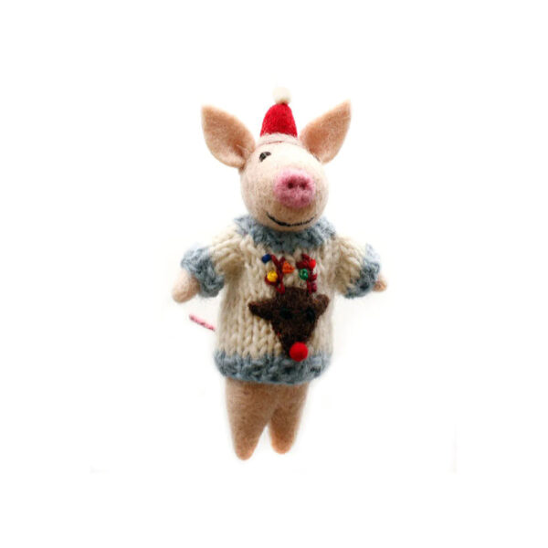 Amica Felt, Piglet in Christmas jumper