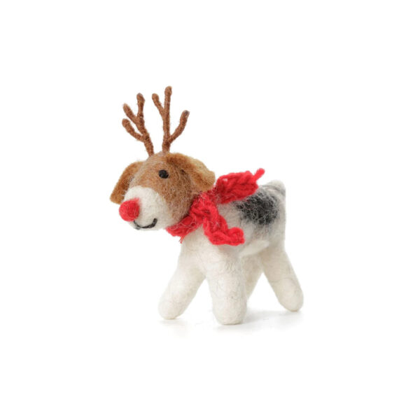 Amica Felt, Fox Terrier with antlers